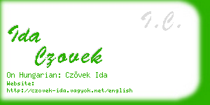 ida czovek business card